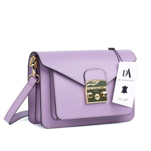 Geanta dama de umar din piele naturala DiAmanti Abra Mov Deschis